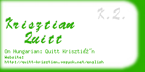 krisztian quitt business card